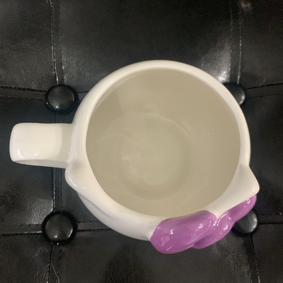 New Hello Kitty Face Purple Bow Sculpted Coffee Mug By Sanrio & Silver Buffalo - Picture 7 of 8
